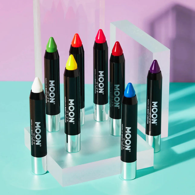 Moon Glow Intense Neon UV Body Crayons Intense Orange 3.2g van Moon Creations koop je bij Partywinkel
