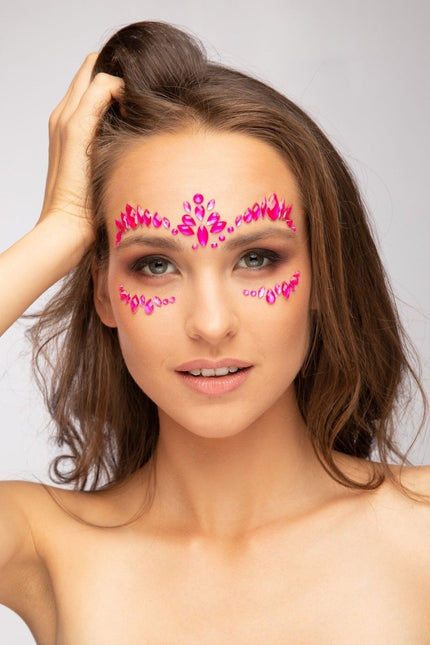 Moon Glow Neon UV Face Jewels Intense Pink van Moon Creations koop je bij Partywinkel