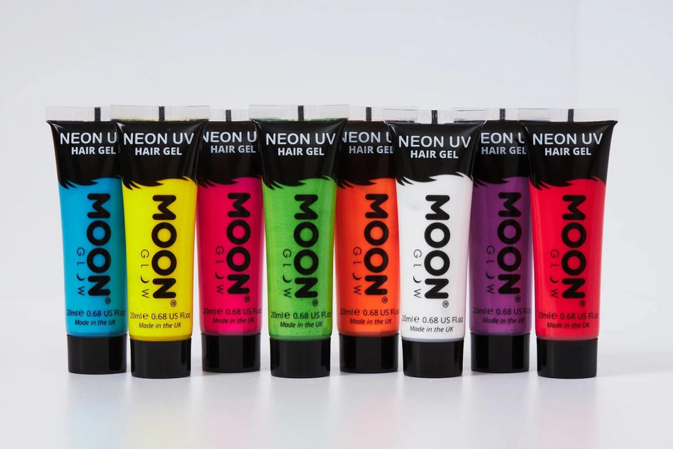 Moon Glow Neon UV Hair Gel Intense Red 20ml van Moon Creations koop je bij Partywinkel