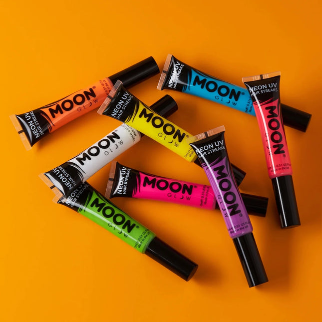 Moon Glow Neon UV Hair Streaks Intense Green 15ml van Moon Creations koop je bij Partywinkel