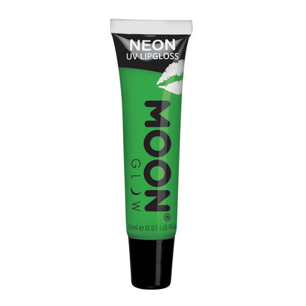 Moon Glow Neon UV Lipgloss Intense Green Apple 15ml van Moon Creations koop je bij Partywinkel