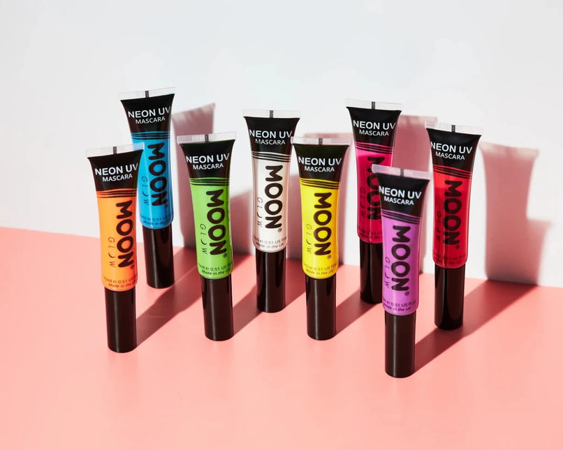 Moon Glow Neon UV Mascara Intense Pink 15ml van Moon Creations koop je bij Partywinkel