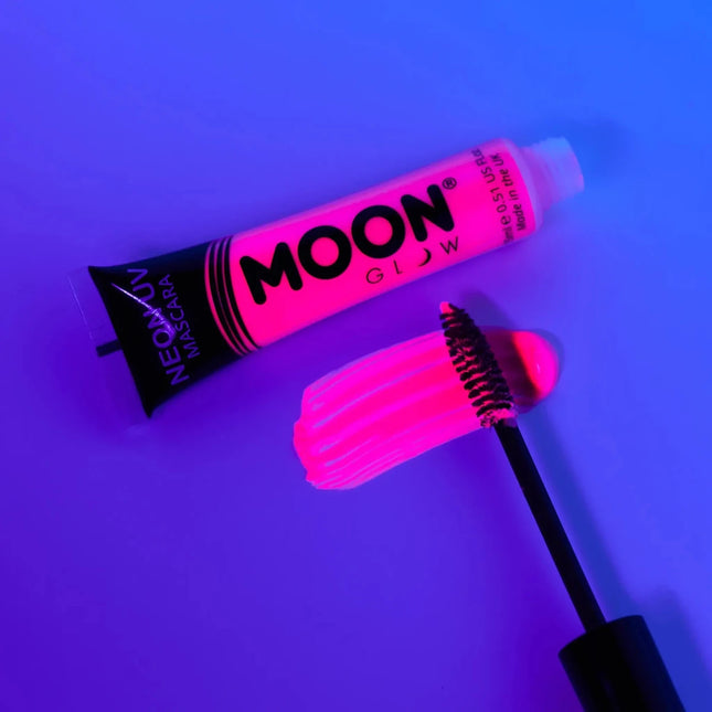 Moon Glow Neon UV Mascara Intense Pink 15ml van Moon Creations koop je bij Partywinkel