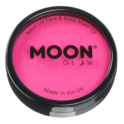 Moon Glow Neon UV Pro Face Paint Intense Pink 36g van Moon Creations koop je bij Partywinkel
