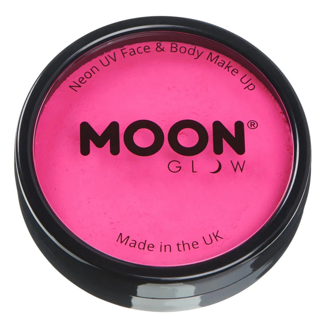 Moon Glow Neon UV Pro Face Paint Intense Pink 36g van Moon Creations koop je bij Partywinkel