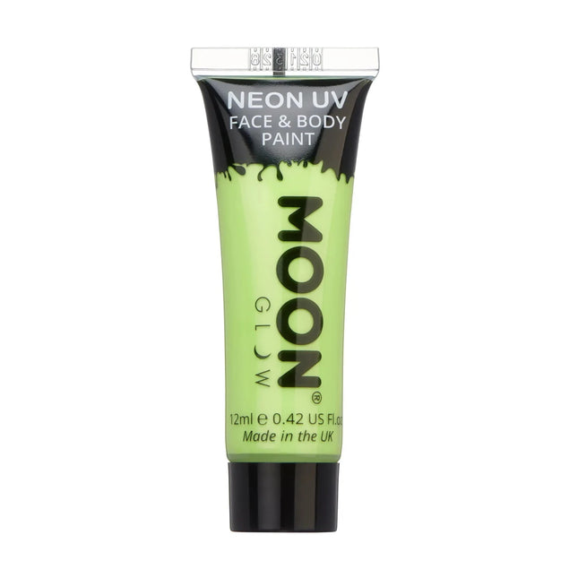 Moon Glow Pastel Neon UV Face Paint Pastel Green 12ml van Moon Creations koop je bij Partywinkel
