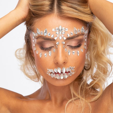 Moon Terror Halloween Face Jewels Sugar Skull van Moon Creations koop je bij Partywinkel