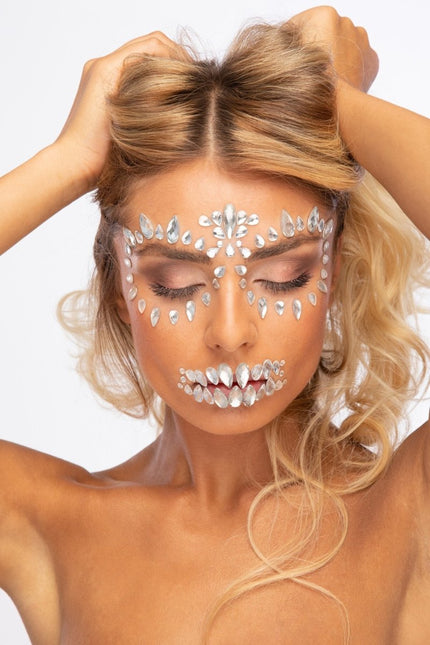 Moon Terror Halloween Face Jewels Sugar Skull van Moon Creations koop je bij Partywinkel