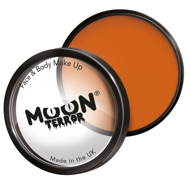 Moon Terror Halloween Pro Face Paint Cake Pots Pumpkin Orange 36g van Moon Creations koop je bij Partywinkel