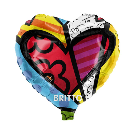 Colored Helium Balloon, Britto Heart, Empty