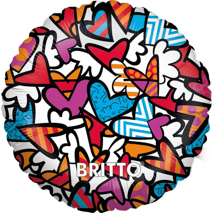 Colored Helium Balloon, Britto, Round, Empty