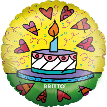 Colored Helium Balloon, Britto Cake (Empty), 45 cm