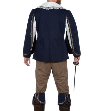 Musketier Kostuum Blauw Heren van Wilbers & Wilbers koop je bij Partywinkel