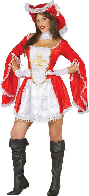 Musketier Kostuum Rood Wit van Fiestas Guirca koop je bij Partywinkel