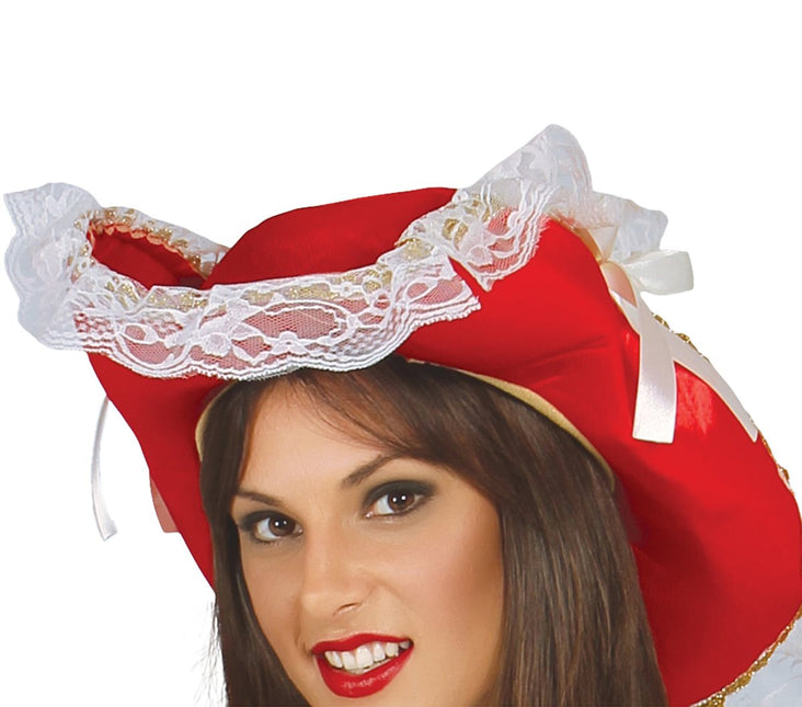 Musketier Kostuum Rood Wit van Fiestas Guirca koop je bij Partywinkel