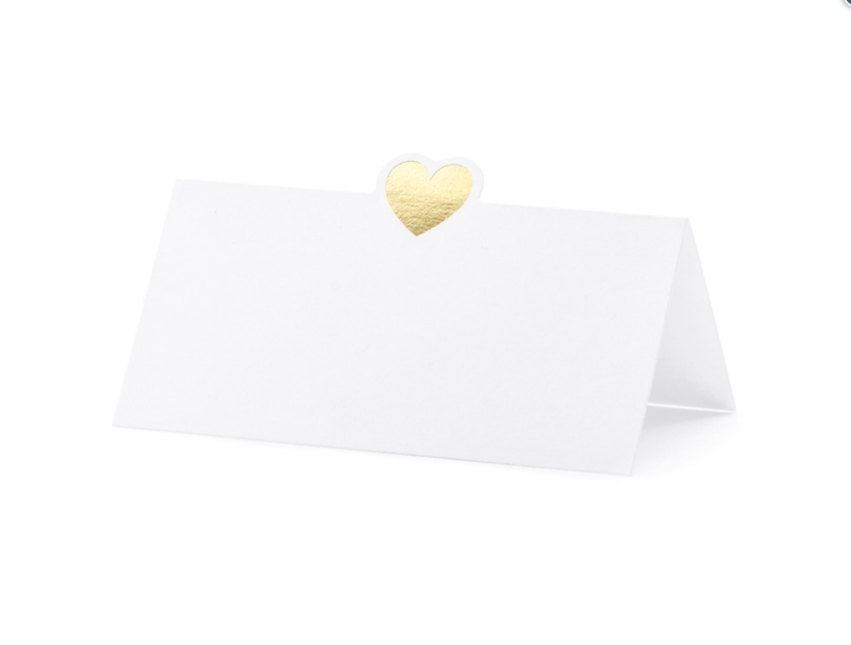 Naamkaartjes Goud 10cm 10st van Partydeco koop je bij Partywinkel