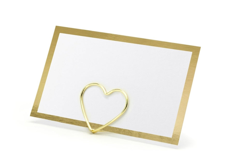 Naamkaartjes Goud Lijst 9,5cm 10st van Partydeco koop je bij Partywinkel