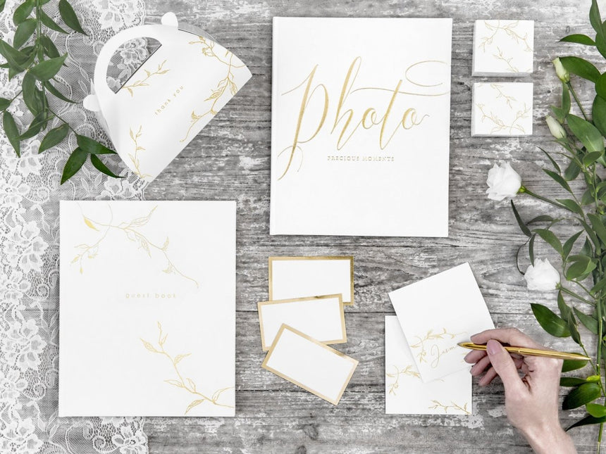 Naamkaartjes Goud Lijst 9,5cm 10st van Partydeco koop je bij Partywinkel