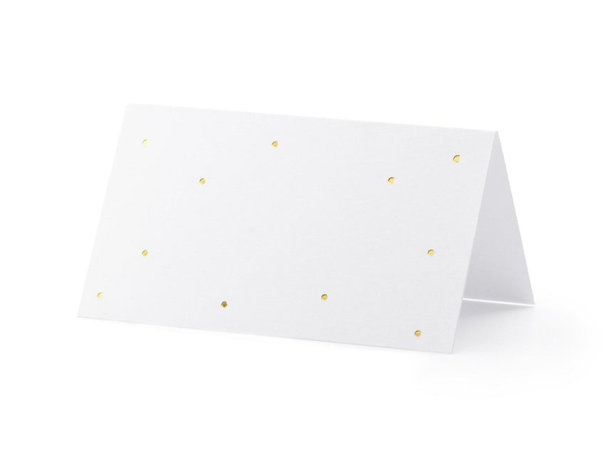 Naamkaartjes Goud Stip 9,5cm 10st van Partydeco koop je bij Partywinkel