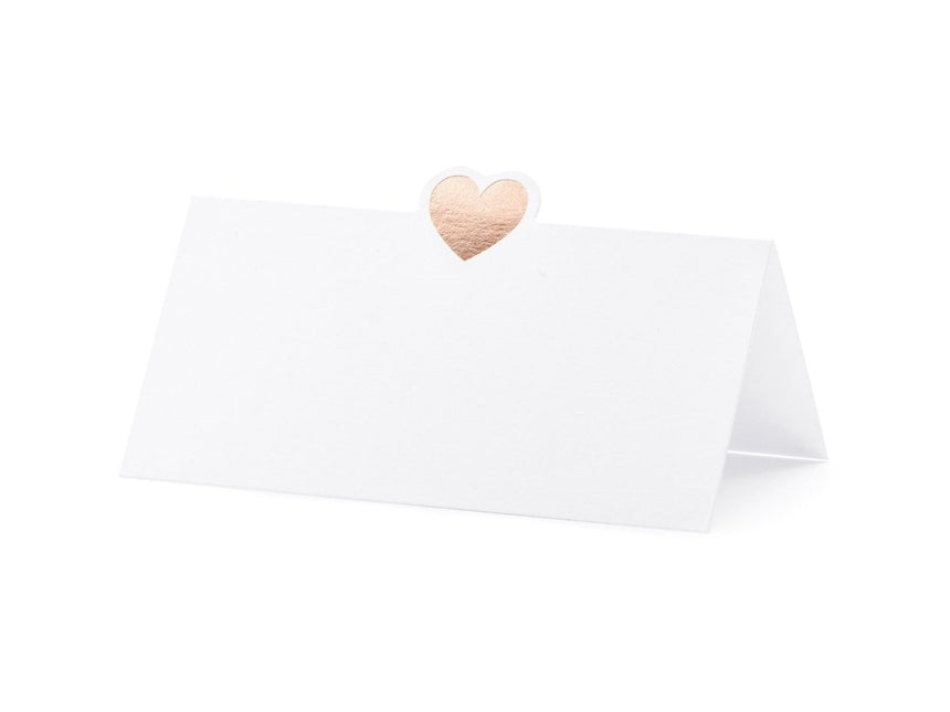 Naamkaartjes Rose Goud 10cm 10st van Partydeco koop je bij Partywinkel