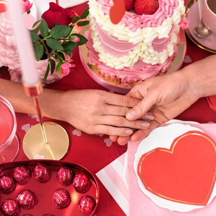 Hart Servetten 12,5cm 20st van Partydeco koop je bij Partywinkel