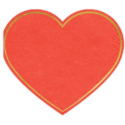 Hart Servetten 12,5cm 20st van Partydeco koop je bij Partywinkel