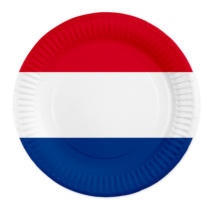 Nederland Borden Rood Wit Blauw 23cm 8st van WeFiesta koop je bij Partywinkel