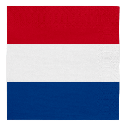 Nederland Servetten Rood Wit Blauw 3 Laags 33cm 20st van WeFiesta koop je bij Partywinkel