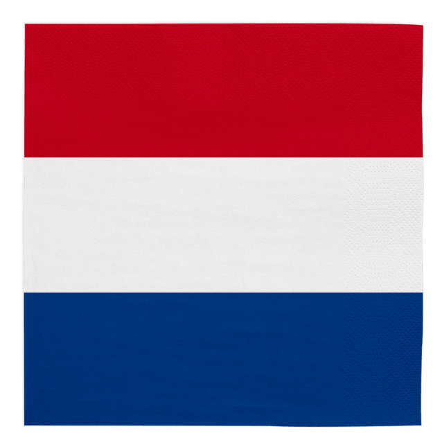 Nederland Servetten Rood Wit Blauw 3 Laags 33cm 20st van WeFiesta koop je bij Partywinkel