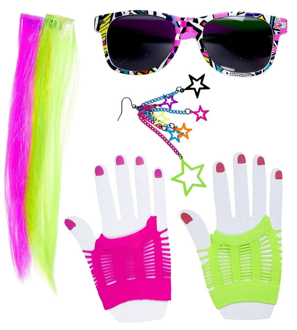 Neon 80S Accessoireset 4 delig van Widmann koop je bij Partywinkel