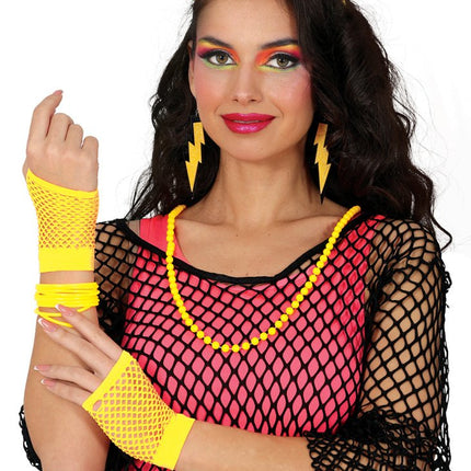 Neon 80S Accessoireset Geel 5 delig van Fiestas Guirca koop je bij Partywinkel