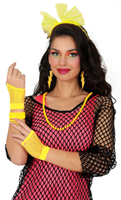 Neon 80S Accessoireset Geel 5 delig van Fiestas Guirca koop je bij Partywinkel