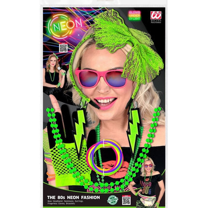 Neon 80S Accessoireset Groen 5 delig van Widmann koop je bij Partywinkel