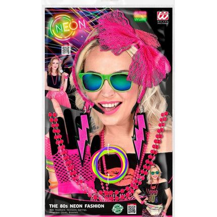 Neon 80S Accessoireset Roze 5 delig van Widmann koop je bij Partywinkel