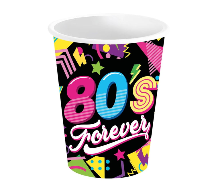 Neon 80S Bekers 240ml 6st van Fiestas Guirca koop je bij Partywinkel