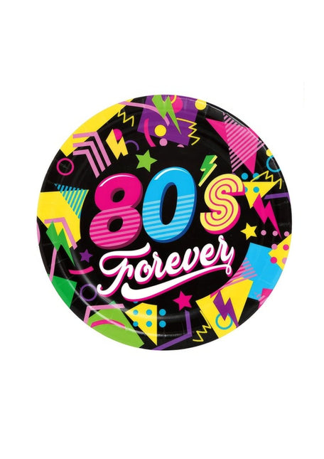 Neon 80S Borden 23cm 6st van Fiestas Guirca koop je bij Partywinkel