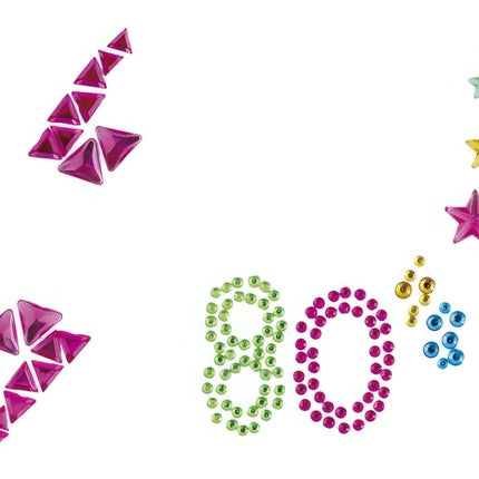Neon 80S Gezicht Stickers van Fiestas Guirca koop je bij Partywinkel