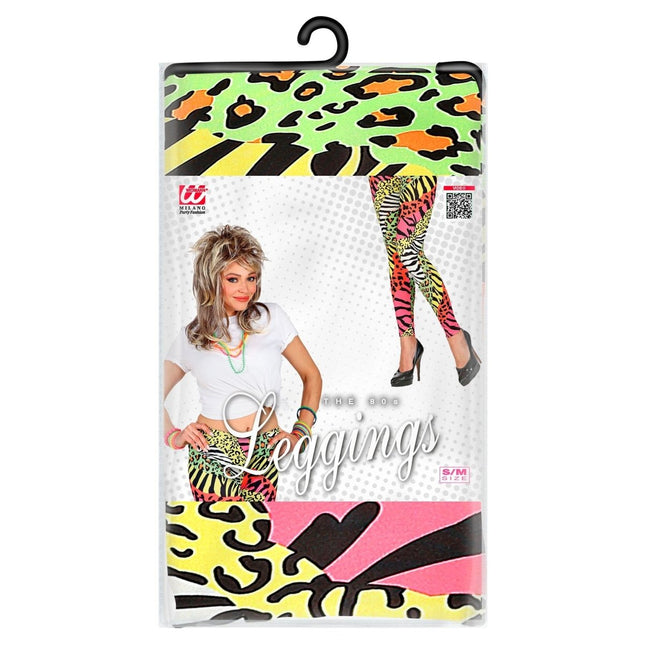 Neon 80S Legging Dames Gekleurd van Widmann koop je bij Partywinkel