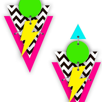 Neon 80S Oorbellen van Fiestas Guirca koop je bij Partywinkel