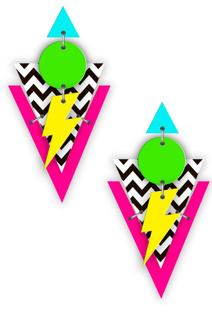 Neon 80S Oorbellen van Fiestas Guirca koop je bij Partywinkel