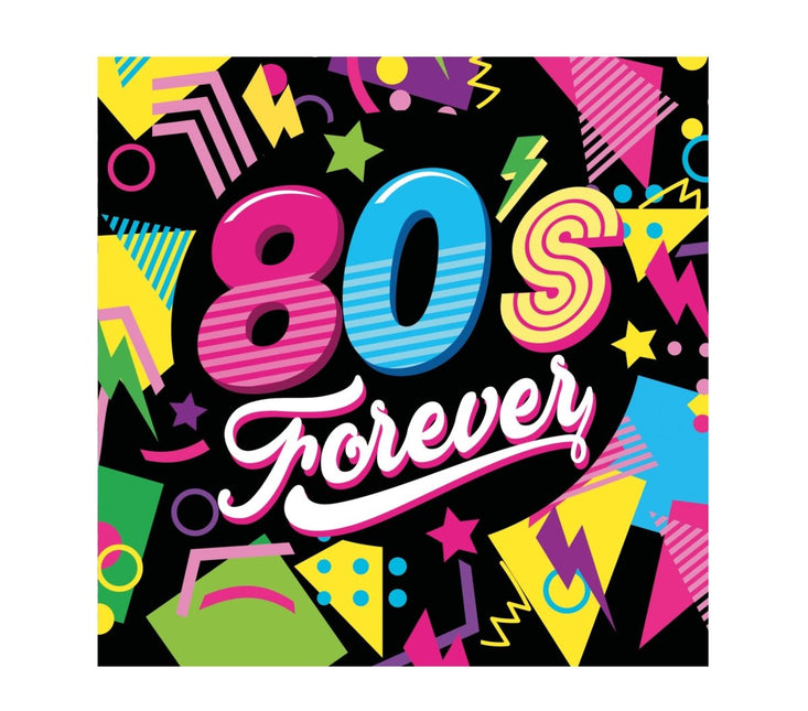 Neon 80S Servetten 33cm 12st van Fiestas Guirca koop je bij Partywinkel