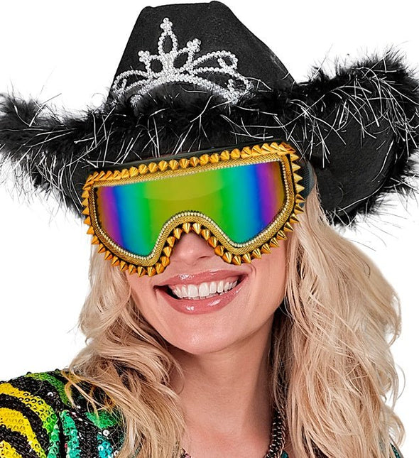 Neon 80S Skibril Holografisch van Widmann koop je bij Partywinkel