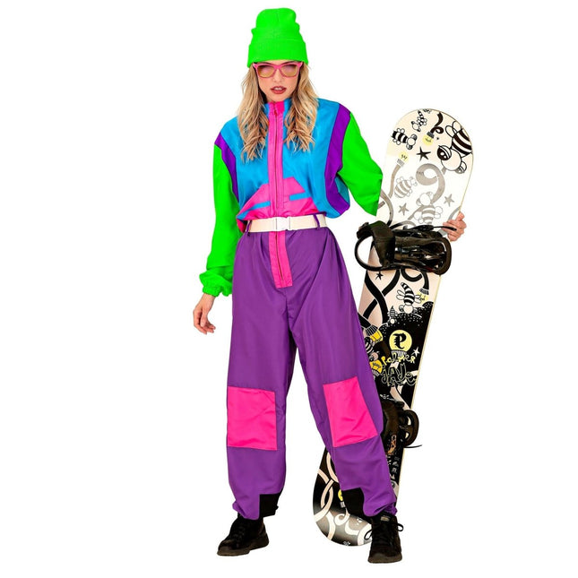 Neon 80s Skipak Snowboarder van Widmann koop je bij Partywinkel