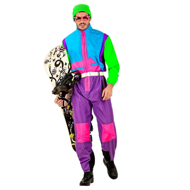 Neon 80s Skipak Snowboarder van Widmann koop je bij Partywinkel