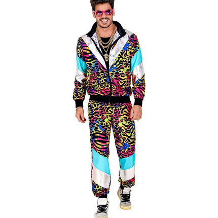 Neon 80S Trainingspak Fout Dierenprint van Widmann koop je bij Partywinkel