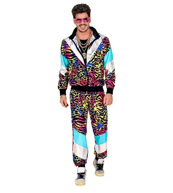 Neon 80S Trainingspak Fout Dierenprint van Widmann koop je bij Partywinkel