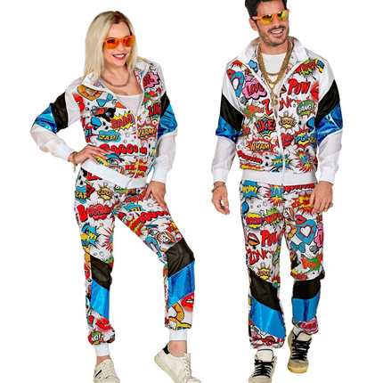 Neon 80S Trainingspak Fout Pop Art van Widmann koop je bij Partywinkel