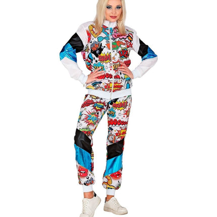 Neon 80S Trainingspak Fout Pop Art van Widmann koop je bij Partywinkel