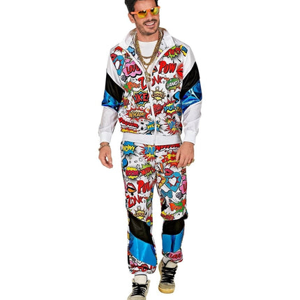 Neon 80S Trainingspak Fout Pop Art van Widmann koop je bij Partywinkel