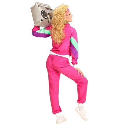 Neon 80S Trainingspak Fout Roze van Widmann koop je bij Partywinkel